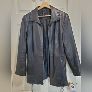 JLC New York Outerwear Black Butter Soft Leather Coat Jacket M
